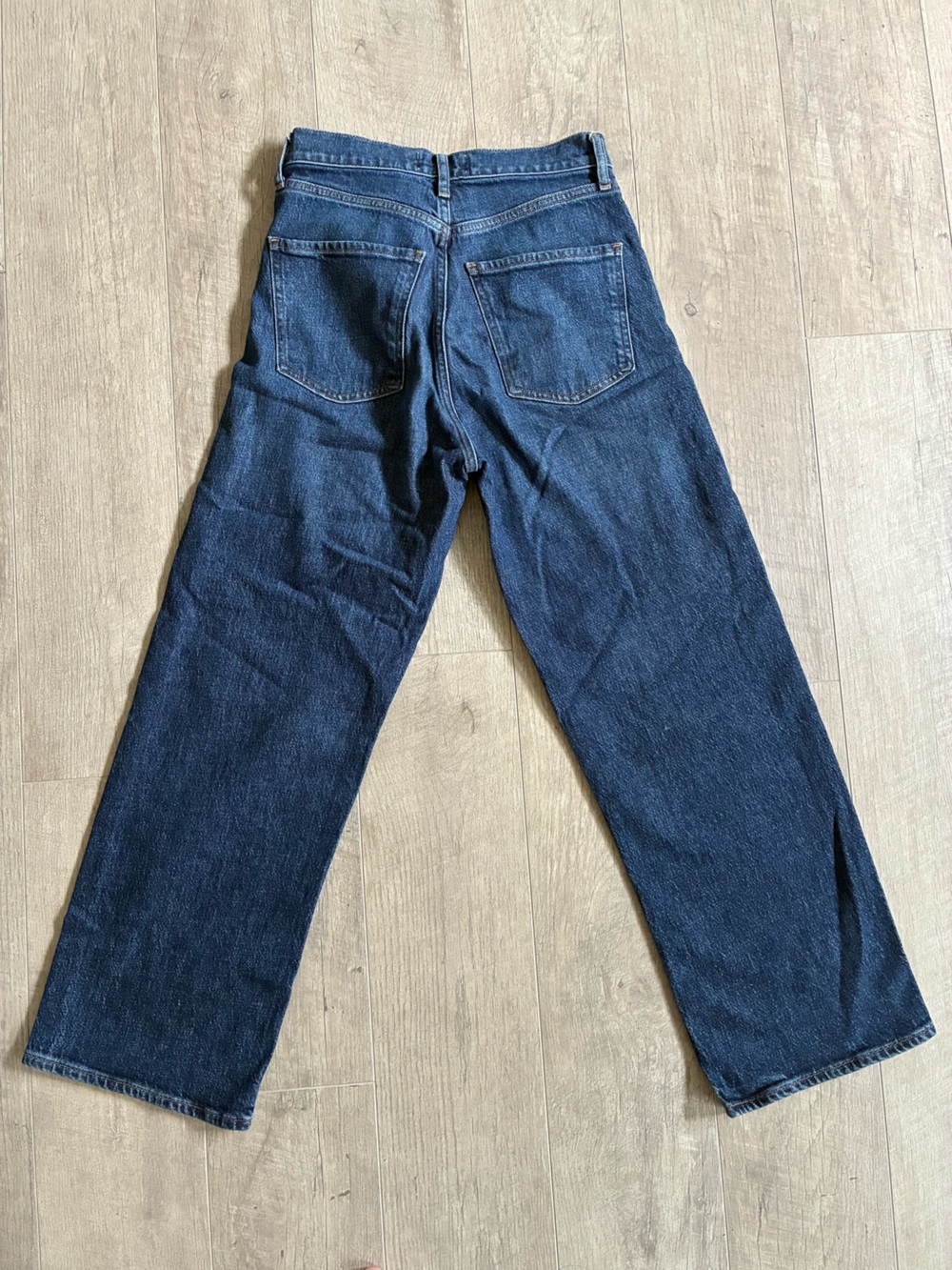 Agolde REN Classic High-Rise Cropped Wide Leg Jeans Medium Blue Size 25 - Picture 5 of 10